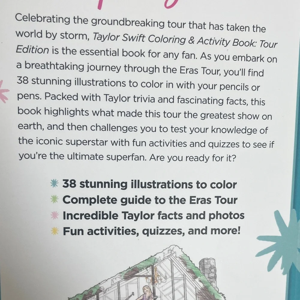 New Taylor Swift Coloring & Activity Book with Colored Pencils - Picture 6 of 6